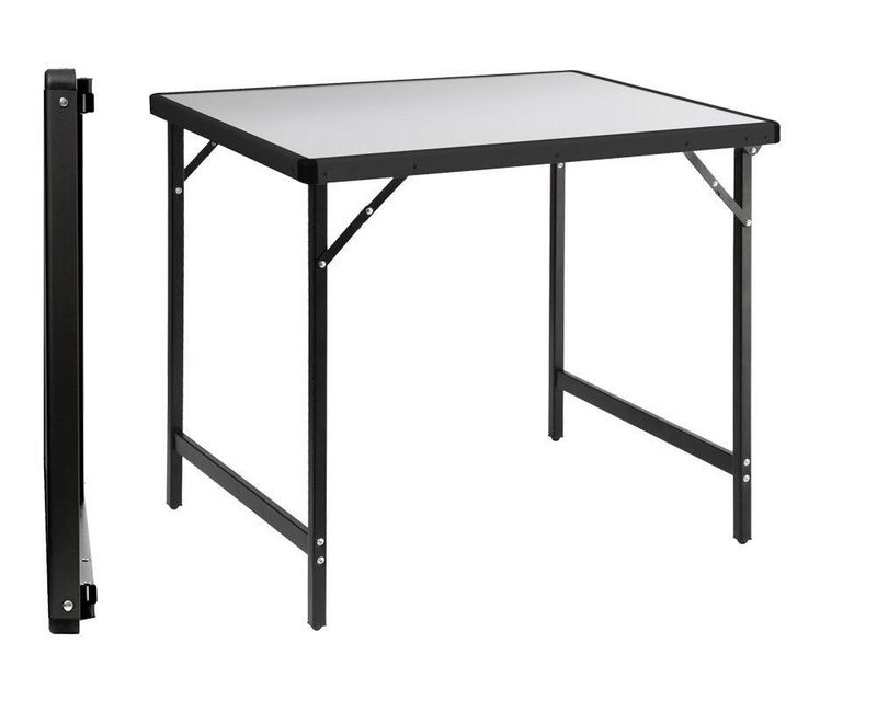 Campingbord Brunner Torun 80 x 60 cm grå/svart aluminium
