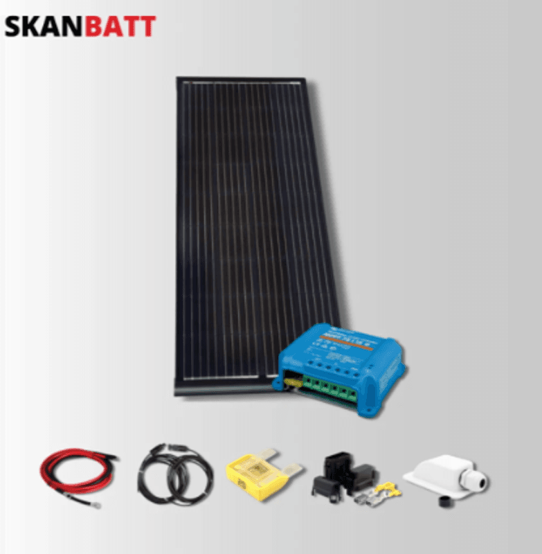 SKANBATT Solcellepakke - 190w Rammepanel (Aero VAN) - Victron MPPT 15A