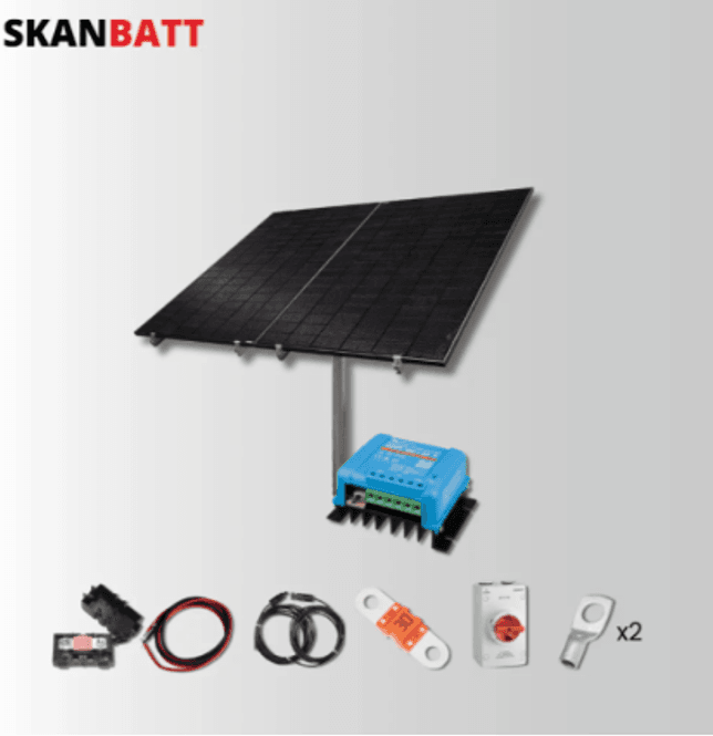 Hovedbilde SKANBATT Solcellepakke - Bakkestativ / 48V / 820W ...