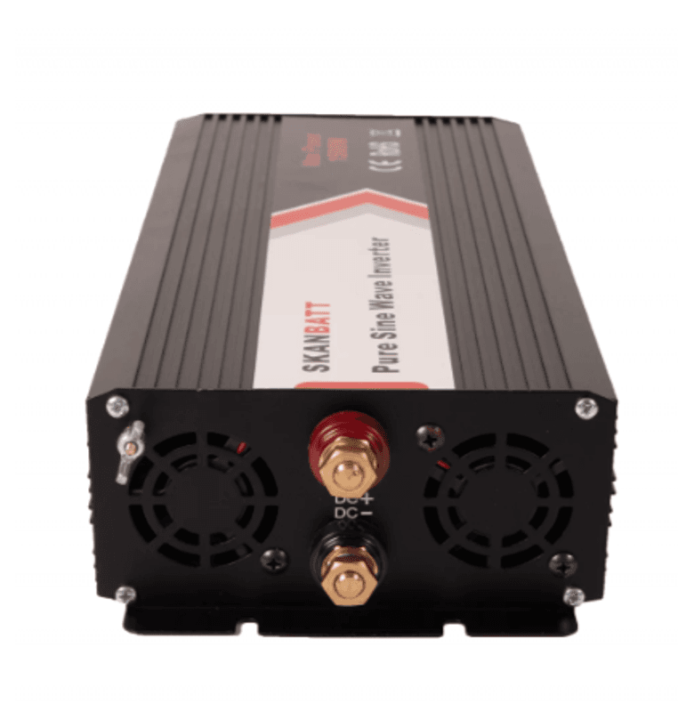 SKANBATT Inverter 12V 1500W Ren Sinus m/Trådløs Fjernkontroll 342x157x75mm