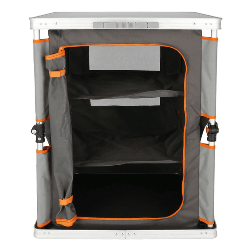 Doite Campingskap  Sammenleggbart campingskap med aluminiumramme og 3 hyller
