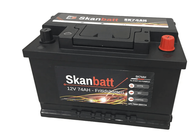 Hovedbilde SKANBATT Fritidsbatteri 12V 74AH 680CCA